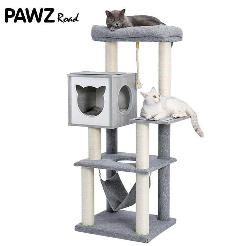 Pet Cat Tree House Tower with hammock