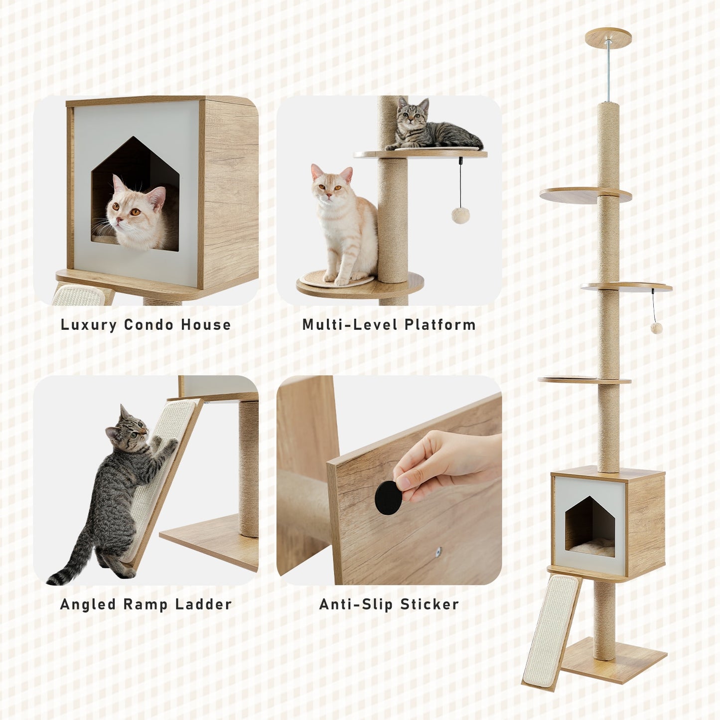 Cat Climbing Tower with a Scratcher Multi-layer