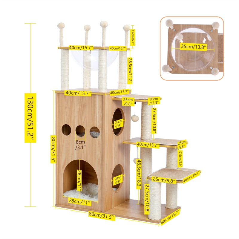 Cat Tree Multi-Level Tower with Scratching Posts