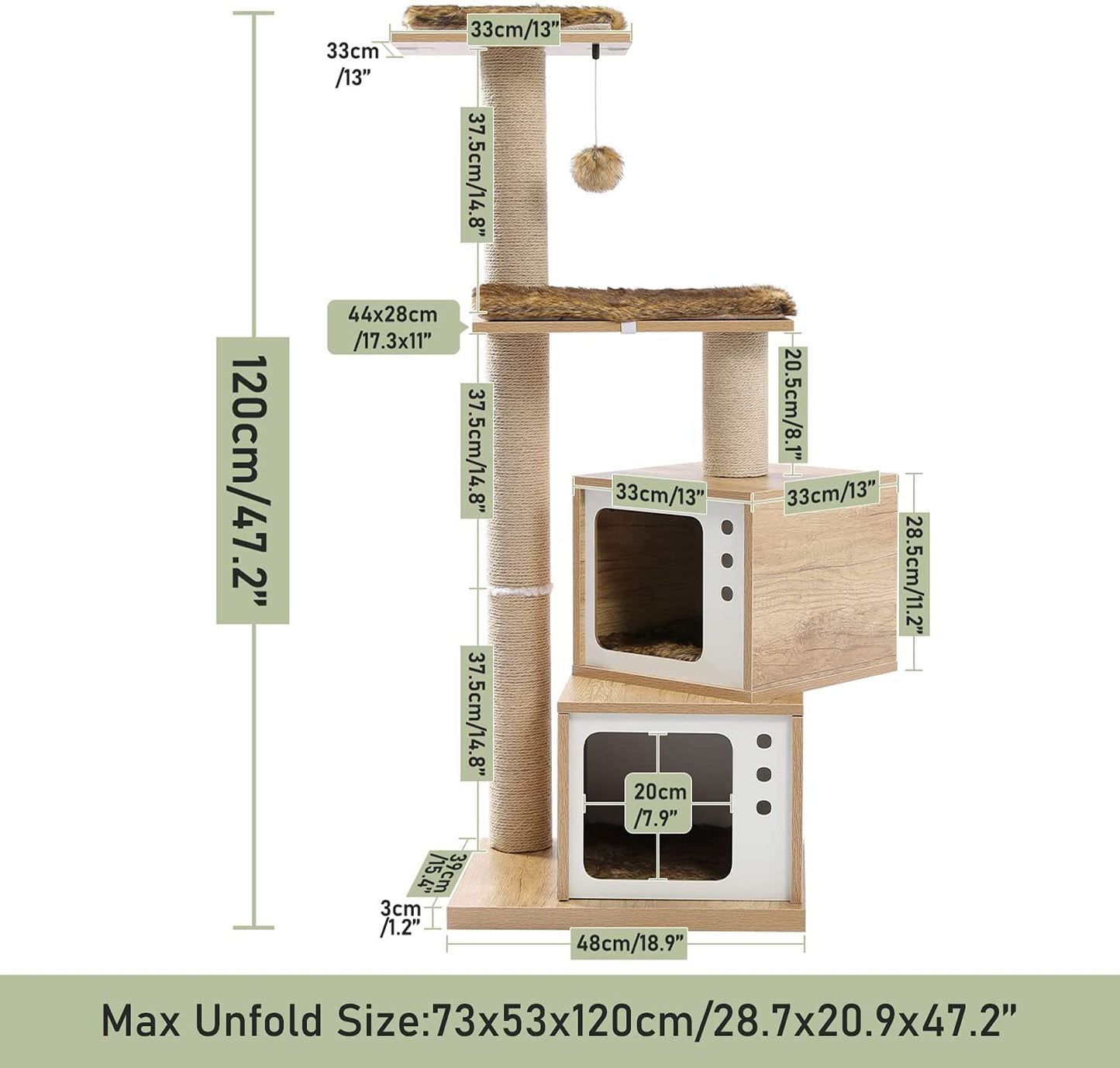 Cat Tree Furniture Tower  Scratcher