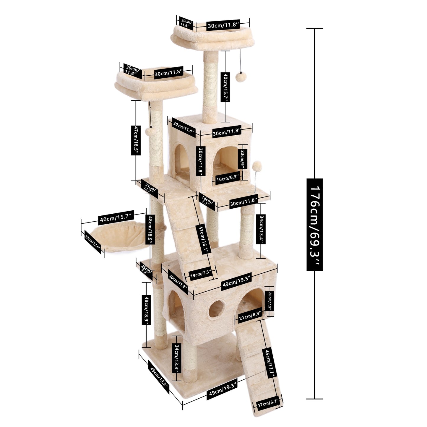 Large Cat Tree Tower Condo cat scratcher