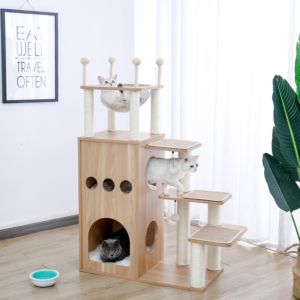 Pet Cat Tree House Tower with hammock