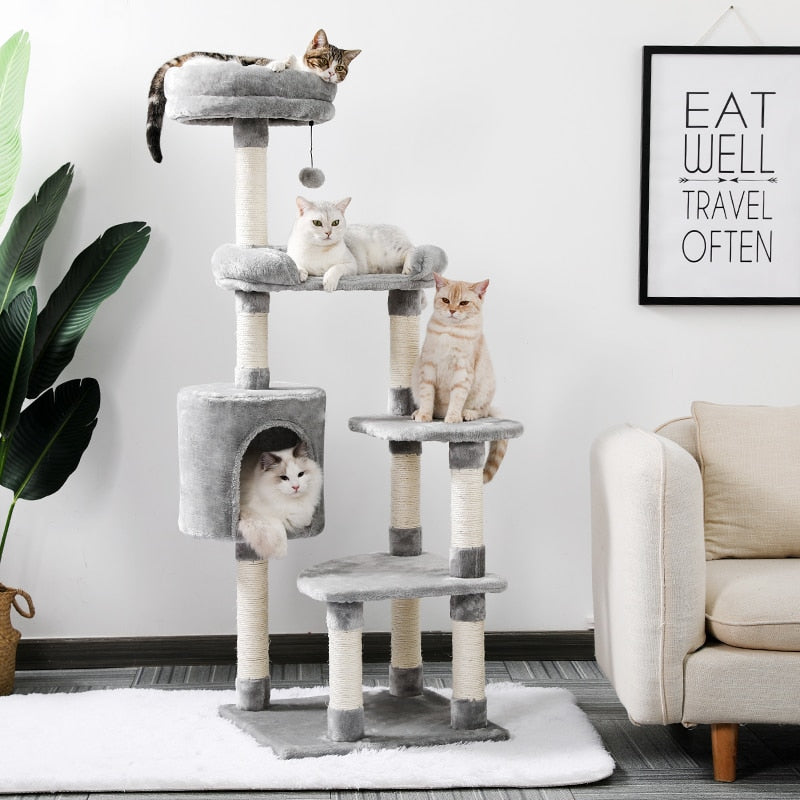 Cat Tree Multi-Level Tower with Scratching Posts