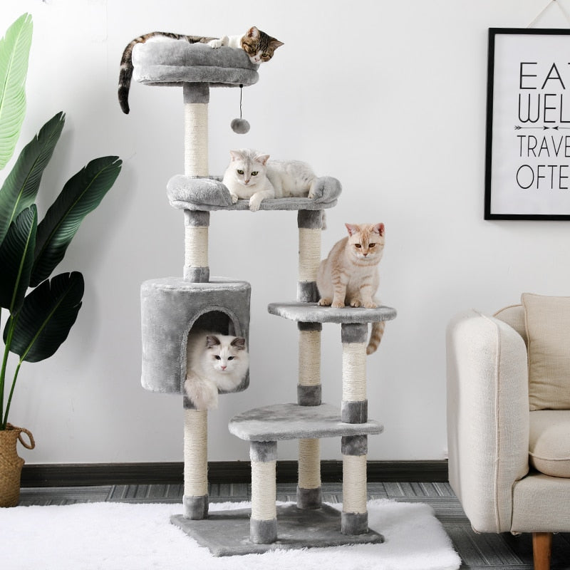 Pet Cat Tree House Tower with hammock