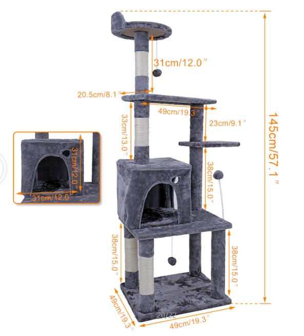 Cat Tree Furniture Tower  Scratcher