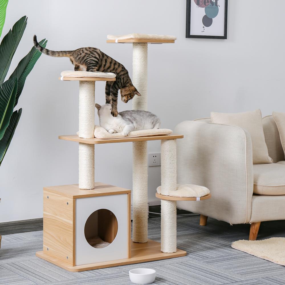 Pet Cat Tree House Tower with hammock