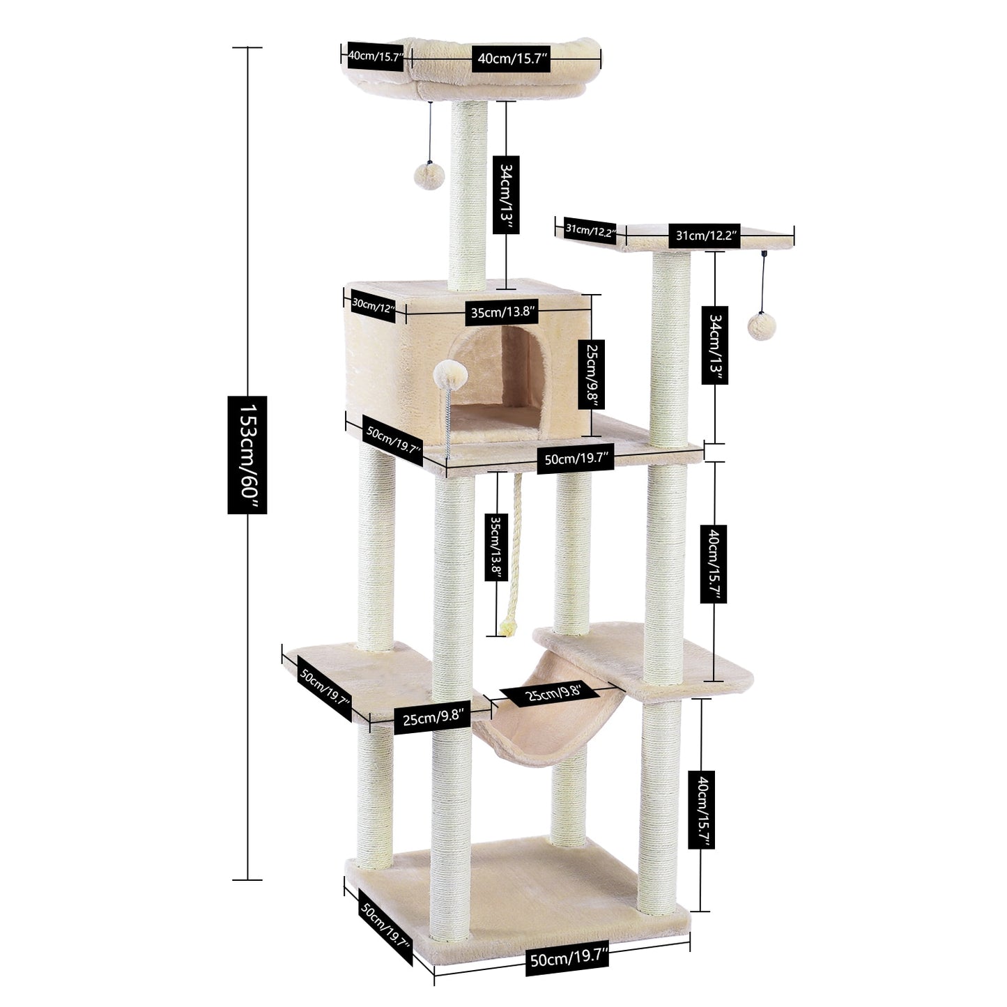 Cat Tree Furniture Tower  Scratcher