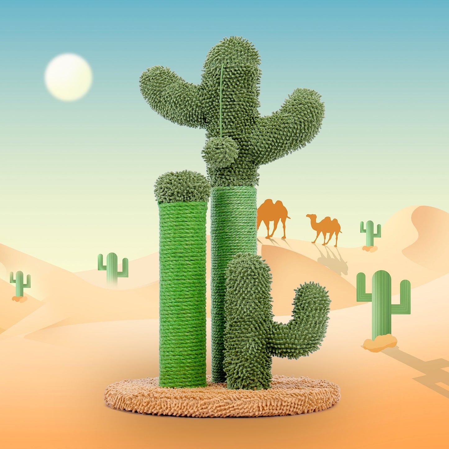 Cactus Cat Scratching Post with Sisal Rope