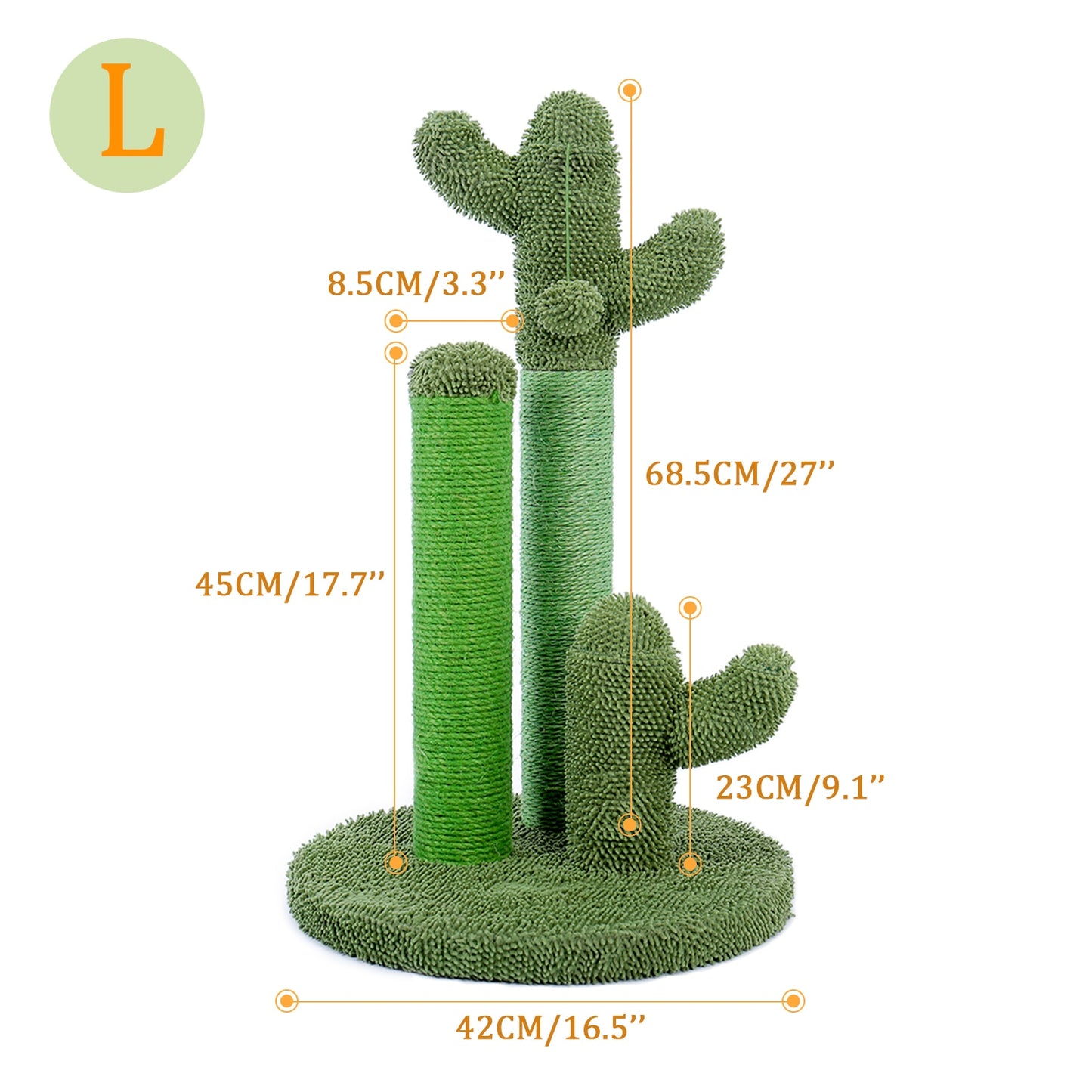 Cactus Cat Scratching Post with Sisal Rope