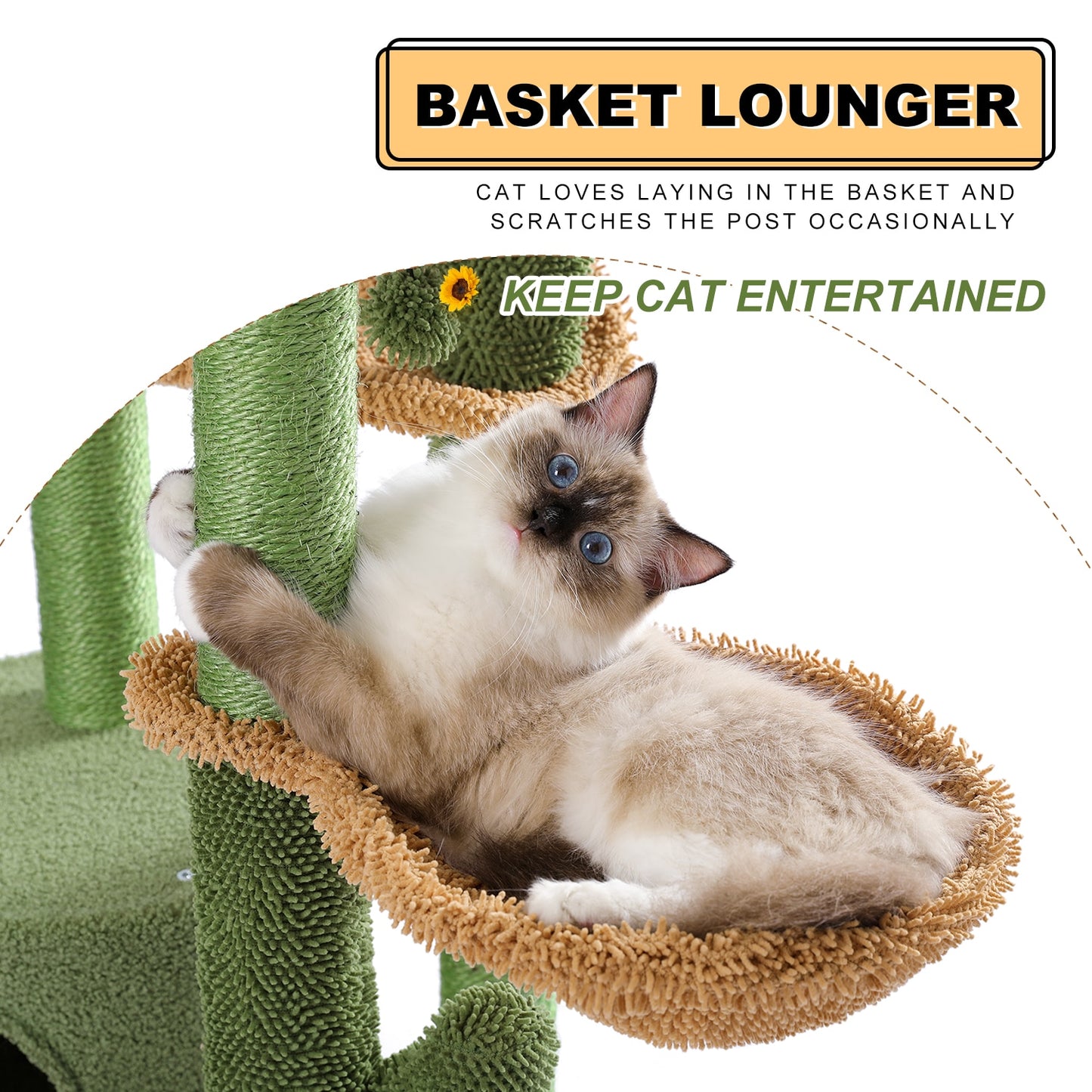 Cactus Cat Tree Sisal Scratching Post