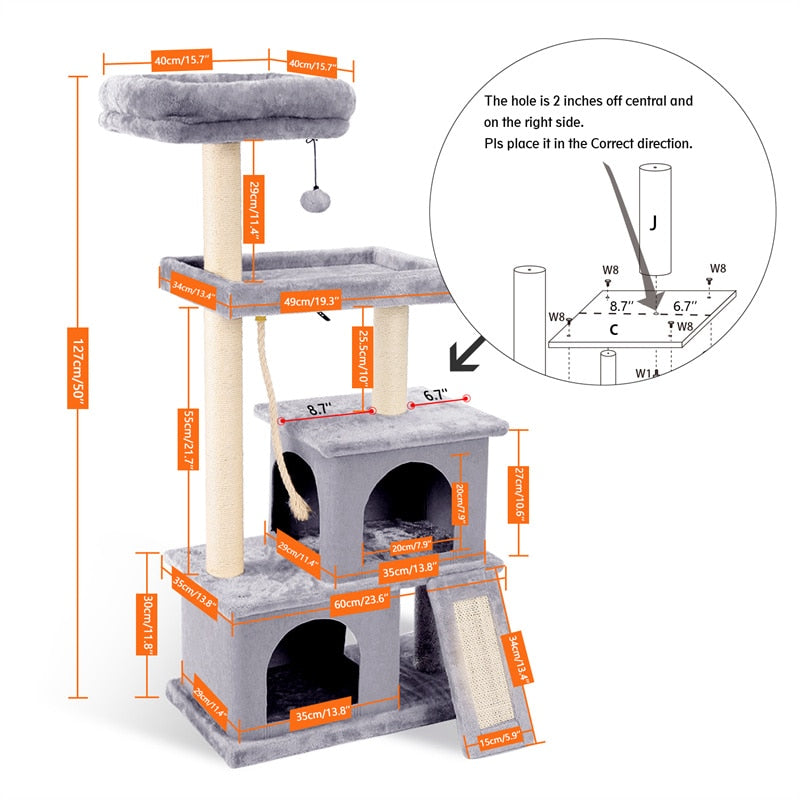 Rocket Styling Cat Tree Condo