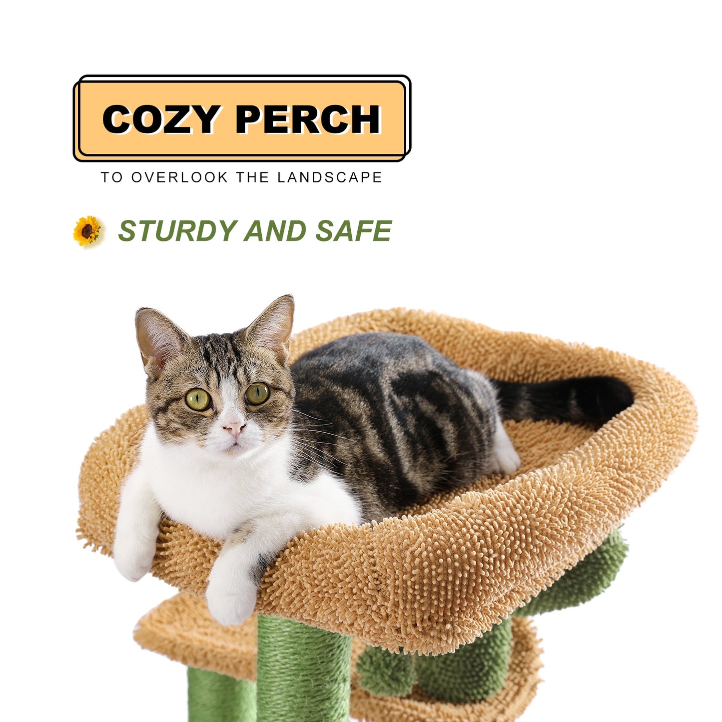 Cactus Cat Tree Sisal Scratching Post