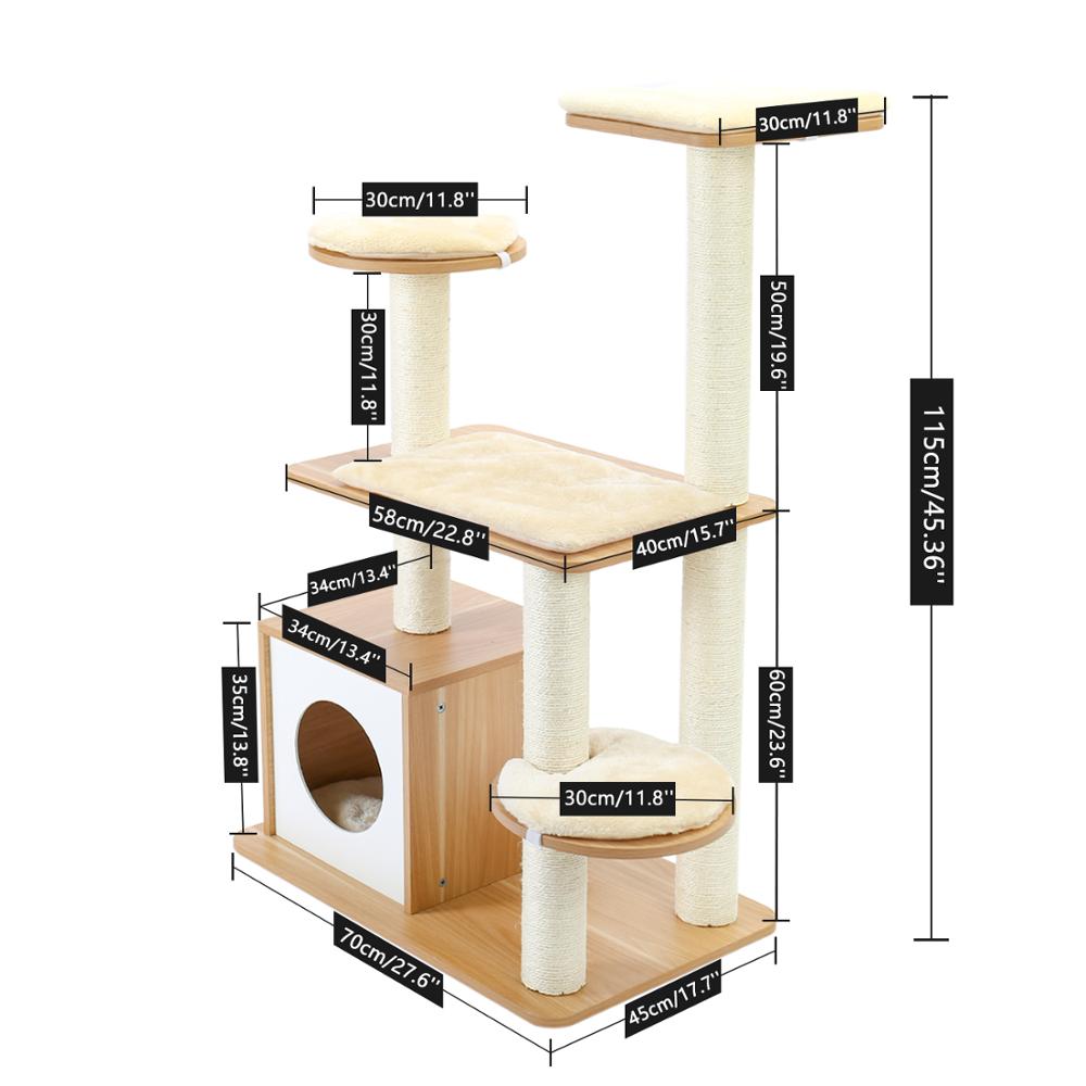 Pet Cat Tree House Tower with hammock