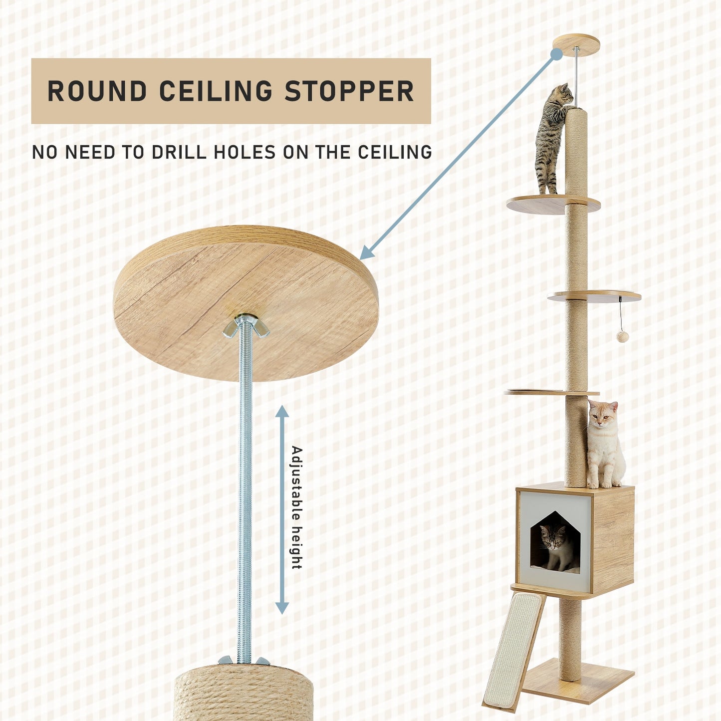 Cat Climbing Tower with a Scratcher Multi-layer