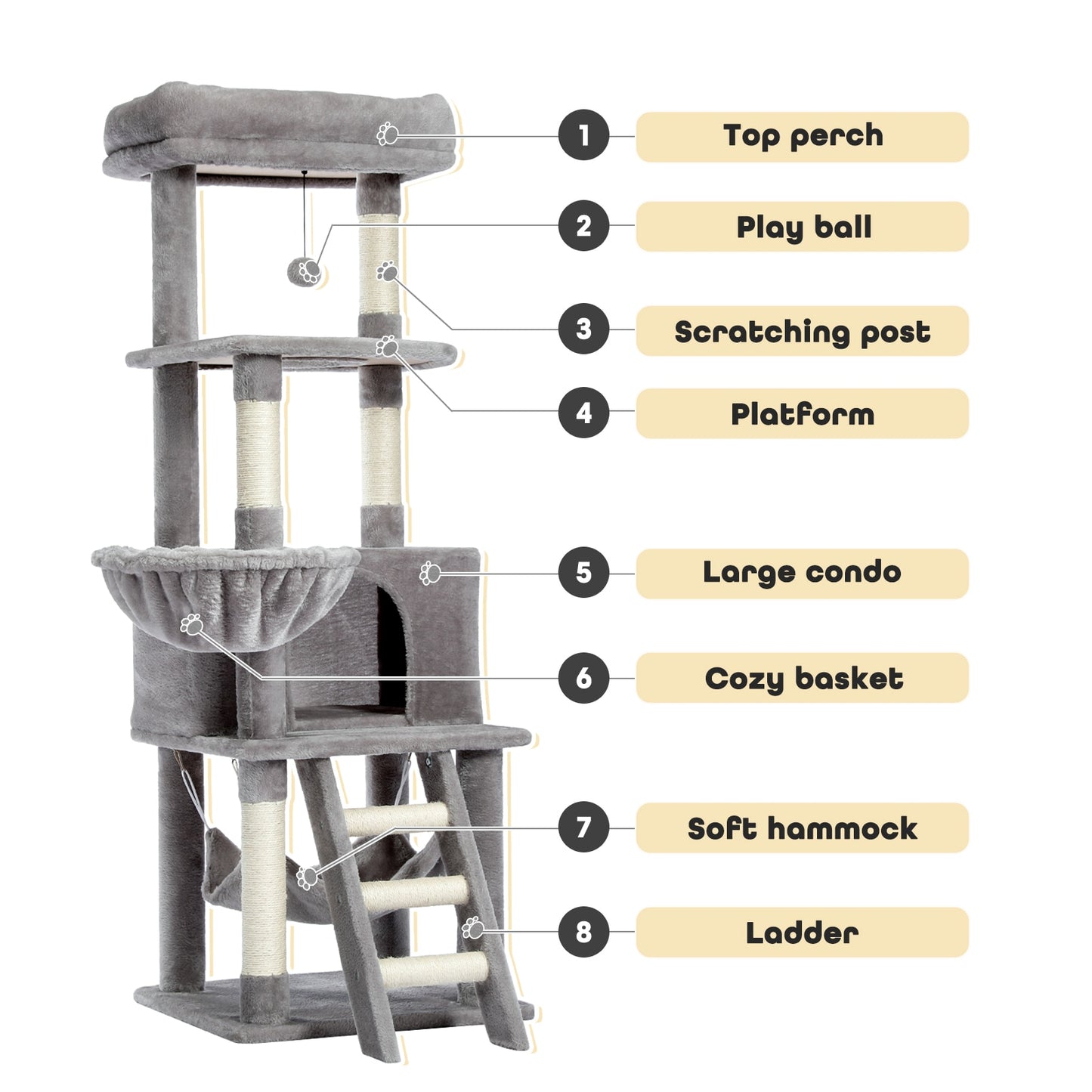 Cat Tree Scratching Multi-Level