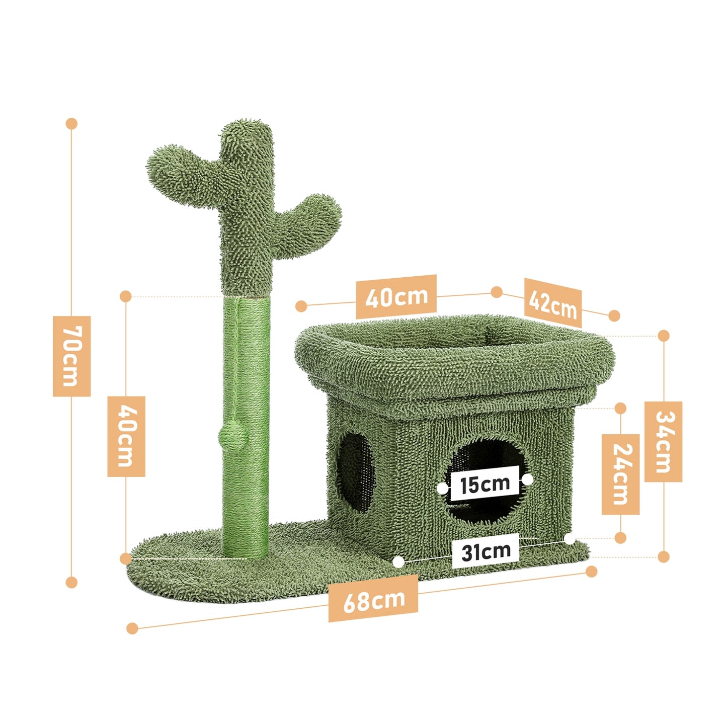 Cactus Tree  Tower with Sisal Scratching Post