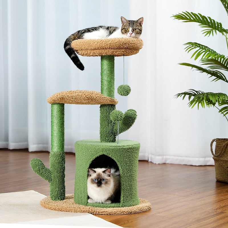 Cactus Cat Tree Sisal Scratching Post